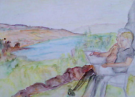 Scenic Perspectives, Plate 09 — a landscape painting by Gabi Solomon