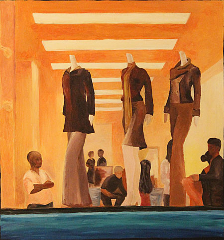 Urban Temptations, Plate 02 — a city painting by Gabi Solomon